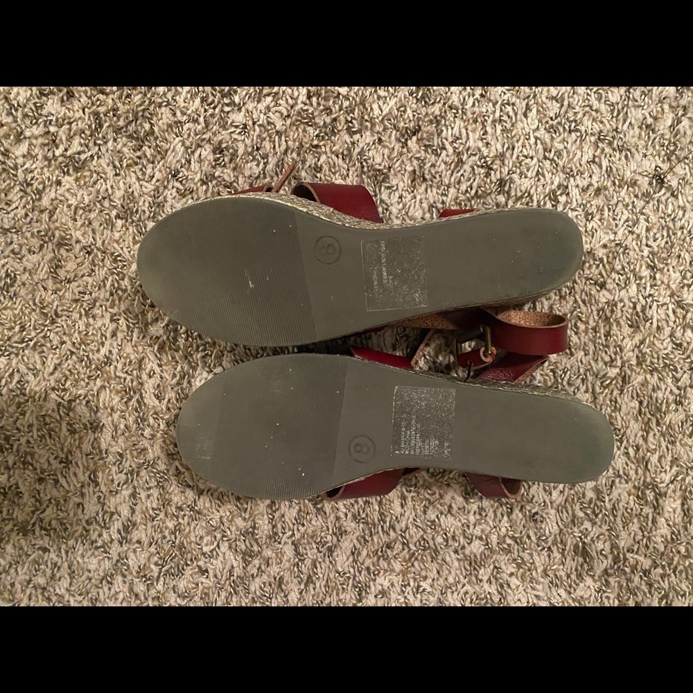 Mossimo Wedge Sandals Brown Size 8 - Picture 3 of 4